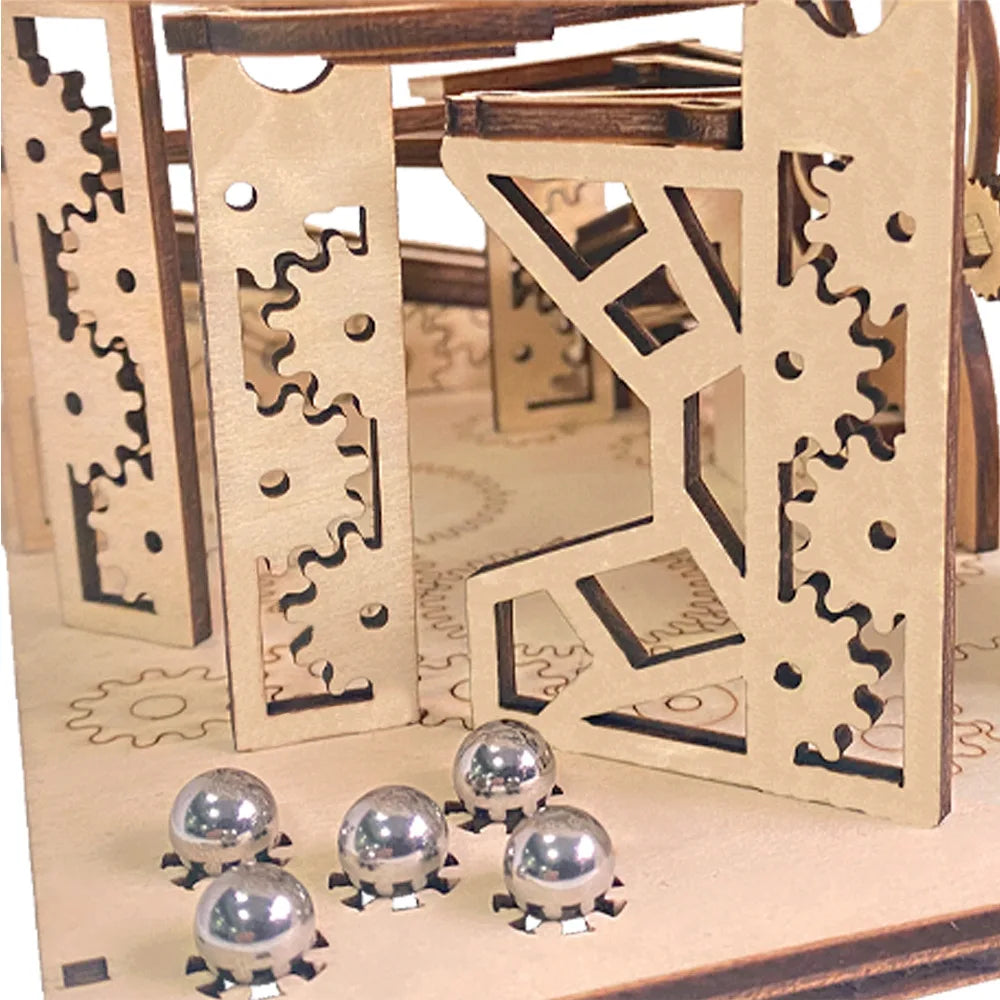 Children's Puzzle 3D Puzzle DIY Stone Thrower Manual Assembly Toy Mechanical Track Model