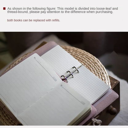 Cotton Pink Note Books Embroidery Wreath Loose Leaf A5 / A6 Binder Notebook Diary Cover Artist Moterm Ring Planners Notepad