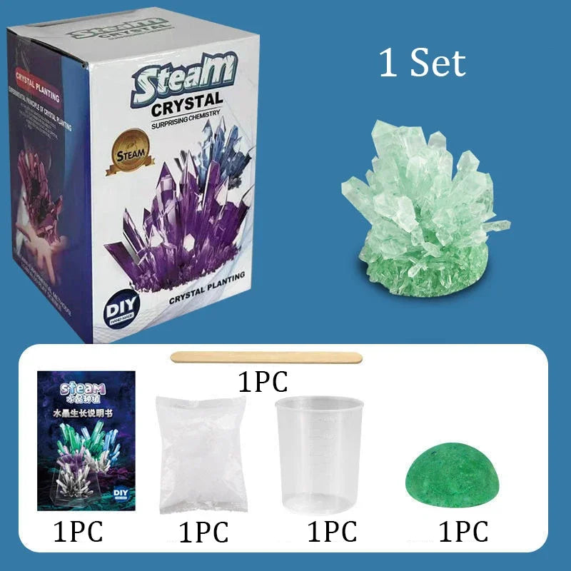 Magics Crystal Growing Kit Decoration Glass Crystal Science Experiments Puzzle And Stress Relief Kids Toy Educational Stimula