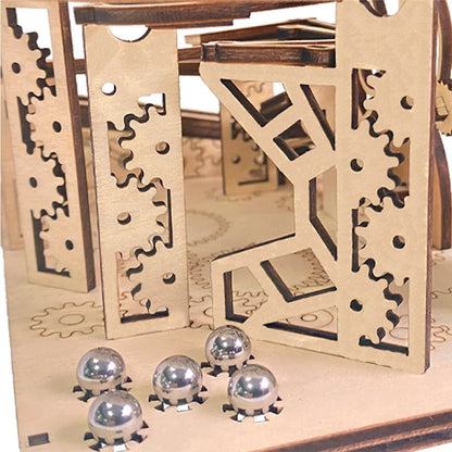 Children's Puzzle 3D Puzzle DIY Stone Thrower Manual Assembly Toy Mechanical Track Model
