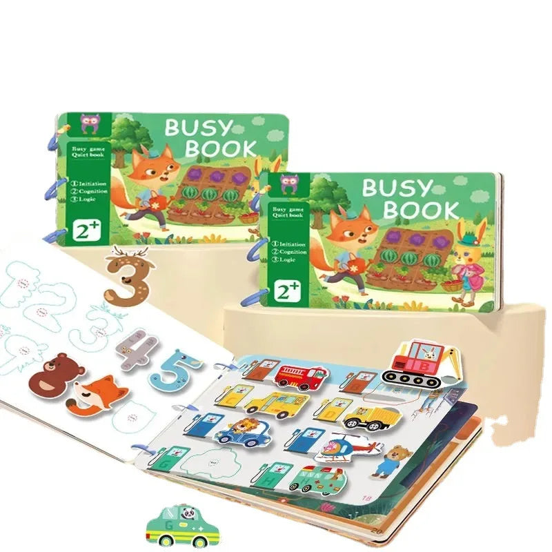 Montessori Baby Busy Book My First Quiet Book Paste Early Learning Education Toy Children Matching Game Toys for Kids 1 2 3 Year