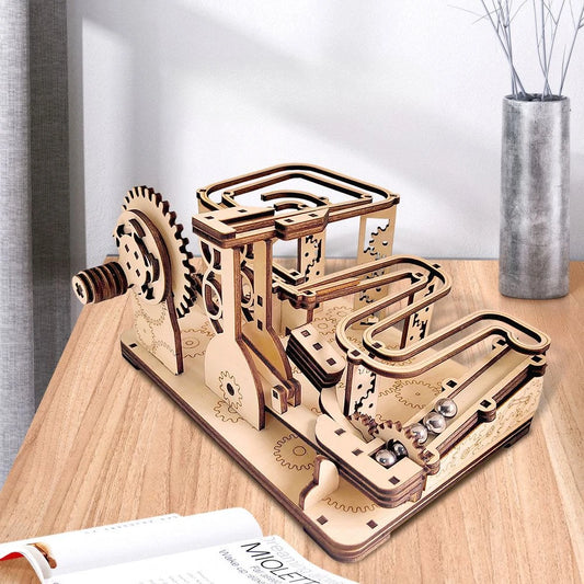 Children's Puzzle 3D Puzzle DIY Stone Thrower Manual Assembly Toy Mechanical Track Model