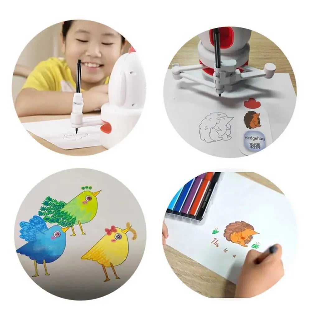 Drawing Robot For Kids Playtime Drawing Robot Educational Robot Drawer Toy Preschool Drawing Toy Includes 130 Drawing Cards