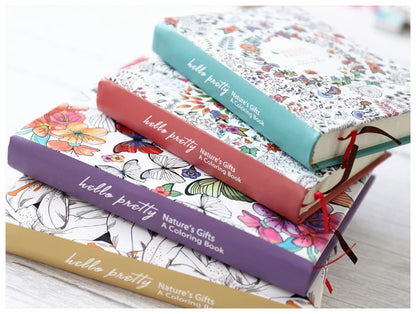 Hardcover Thick Notebook Coloring Illustrated 148 Sheets Coloring Illustrated  Beautiful Butterfly Diary Student Notepad ﻿