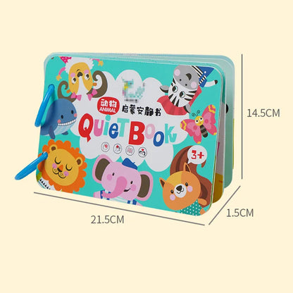 Montessori Baby Busy Book My First Quiet Book Paste Early Learning Education Toy Children Matching Game Toys for Kids 1 2 3 Year