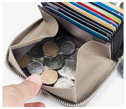New Women Wallet Genuine Leather Card Holders Female Cowhide Wallets Fashion Small Portable Purses Cute Wallet Coin Bags Clutch