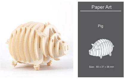 DIY Wooden Puzzle Model Animal Montessori Toys for Children Crafts Dachshund Skeleton Assembly Gifts Set for Kids Adults Teens