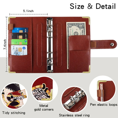 A6 Butterfly Macaroon Colorful PU Leather DIY Binder Notebook Cover Diary Agenda Planner Paper Cover School Stationery