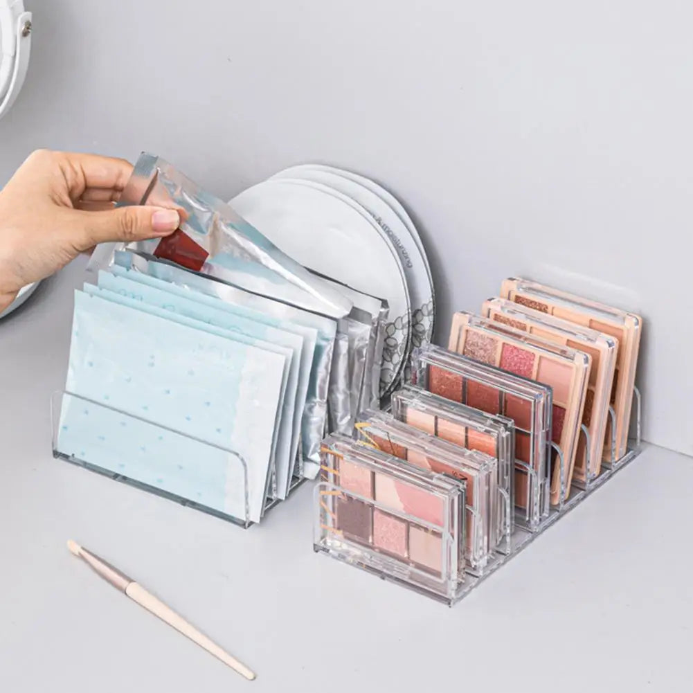 Visible Storage Tray Storage Rack with Divided Spaces Heavy Duty Desktop Organizer with 7 Compartments for Cash for Money