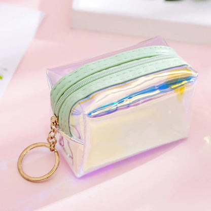 Transparent Women Coin Purse Zipper Cute Credit Card Holder Small Wallet Female Girl Lipstick Key Coin Storage Purses Pouch Bags