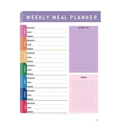 Magnetic Daily Planner Notepad 52 Sheets Tear-Off To-Do List Fridge Message Board Meal Planner Schedule Notebook for Home School