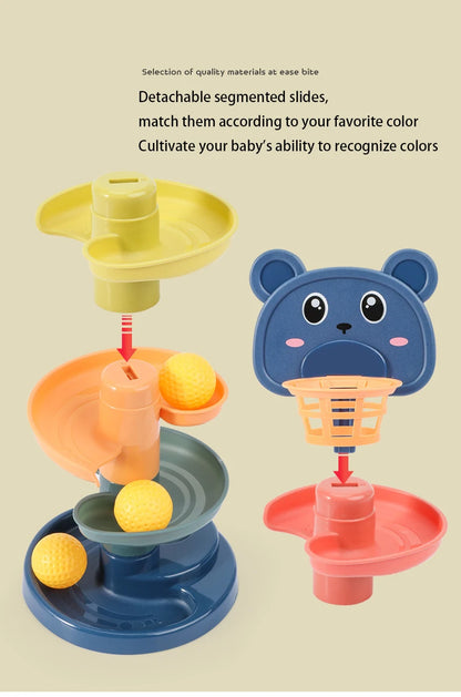 Montessori Baby Toy Rolling Ball Children Montessori Educational Games For Babies Stacking Track Baby Development Toys Children