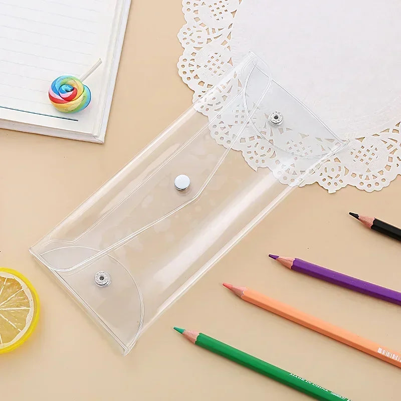 Transparent Laser Cosmetic Bag Makeup Case TPU Pencil Bag Pouch Cute Glitter Pencil Laser Pen Case School Bags for Girl Portable