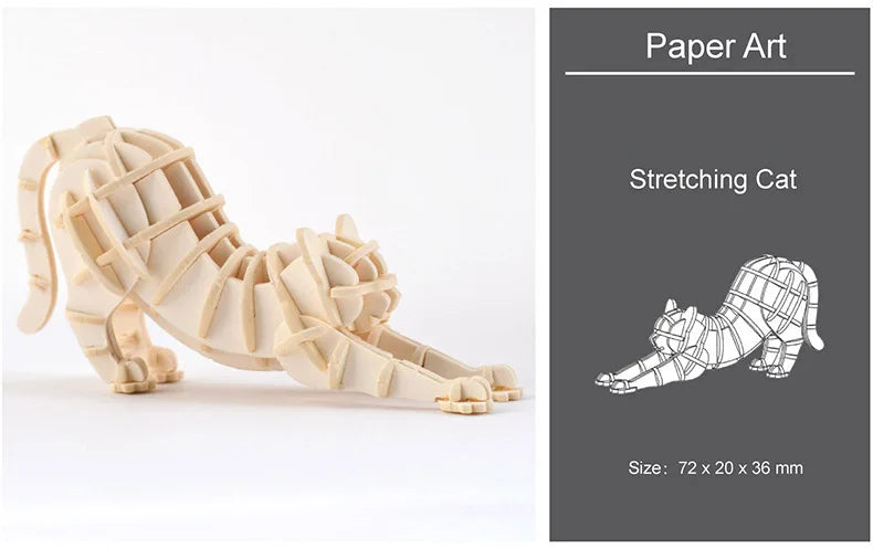 DIY Wooden Puzzle Model Animal Montessori Toys for Children Crafts Dachshund Skeleton Assembly Gifts Set for Kids Adults Teens