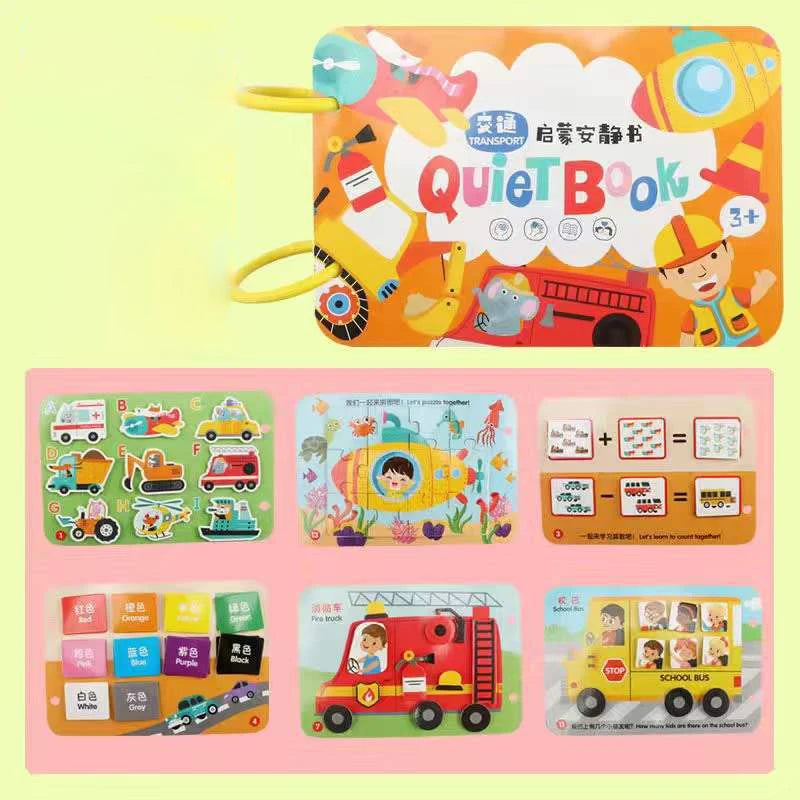 Montessori Baby Busy Book My First Quiet Book Paste Early Learning Education Toy Children Matching Game Toys for Kids 1 2 3 Year