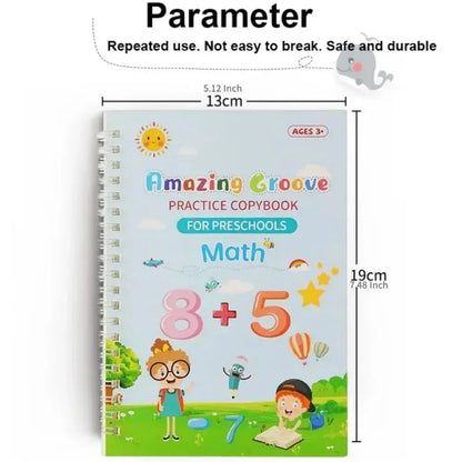 Copy Book Magic Practice Children's Book Reusable Free Wipe Children's Toys Writing Stickers English Copy Book Practice Parent