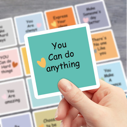 30pcs Motivational Cards with Inspirational Quotes,You Can Do Anything, Affirmation Cards for Him Her Mini Note Cards for Friend
