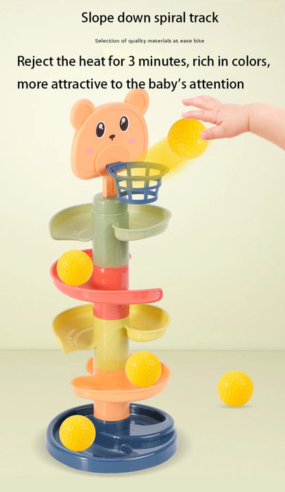 Montessori Baby Toy Rolling Ball Children Montessori Educational Games For Babies Stacking Track Baby Development Toys Children