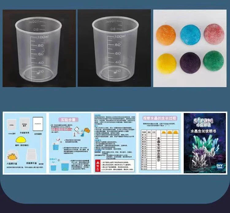 Magics Crystal Growing Kit Decoration Glass Crystal Science Experiments Puzzle And Stress Relief Kids Toy Educational Stimula