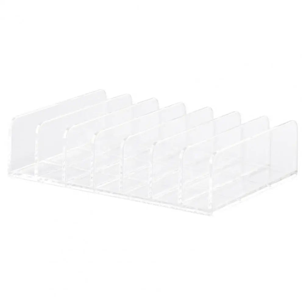 Visible Storage Tray Storage Rack with Divided Spaces Heavy Duty Desktop Organizer with 7 Compartments for Cash for Money