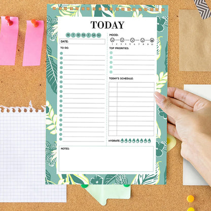 Daily Planner Pad with Schedule - 52 Sheets Daily Schedule Notepad, Spring-Bound Daily Notepad, Daily To Do List Notepad