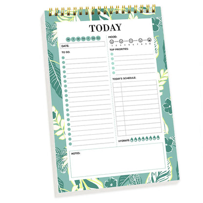 Daily Planner Pad with Schedule - 52 Sheets Daily Schedule Notepad, Spring-Bound Daily Notepad, Daily To Do List Notepad