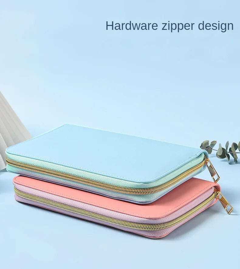 A5 Portable Zipper Notebook Cash Budget Envelope Wallet Envelopes Binder Note for Budgeting and Saving Money Only Cover