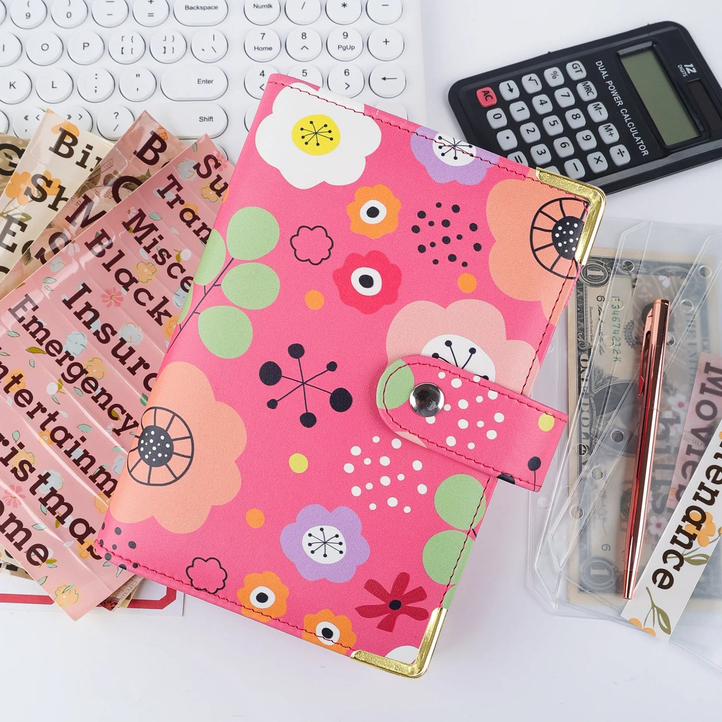 A6 Butterfly Macaroon Colorful PU Leather DIY Binder Notebook Cover Diary Agenda Planner Paper Cover School Stationery