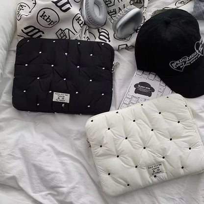 Laptop bag for macbook air 13 case 13-14 Inch puffy notebook pouch 15-16Inch Cute laptop sleeve 9-11 Inch Tablet Sleeve girl bag