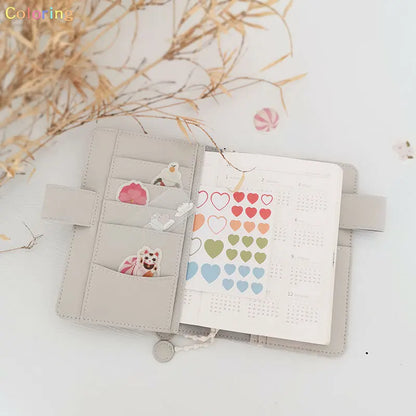 Munimhoe Japanese Style Cotton-ramie Fabrics Embroidery Cover Only, A6 A5 Hobo NoteBook Cover, Wear Resistant, Soft Feeling