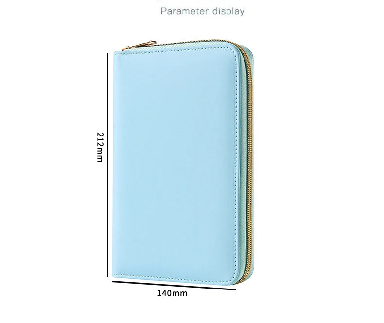 A5 Portable Zipper Notebook Cash Budget Envelope Wallet Envelopes Binder Note for Budgeting and Saving Money Only Cover