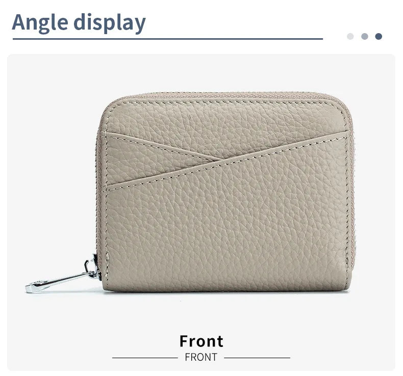 New Women Wallet Genuine Leather Card Holders Female Cowhide Wallets Fashion Small Portable Purses Cute Wallet Coin Bags Clutch