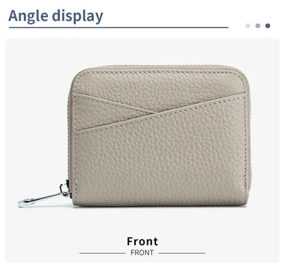 New Women Wallet Genuine Leather Card Holders Female Cowhide Wallets Fashion Small Portable Purses Cute Wallet Coin Bags Clutch