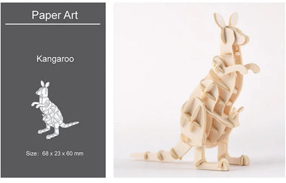 DIY Wooden Puzzle Model Animal Montessori Toys for Children Crafts Dachshund Skeleton Assembly Gifts Set for Kids Adults Teens