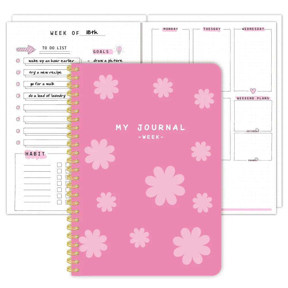 A5 Planner Journal with Daily List Habit Tracker