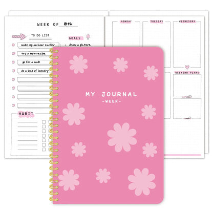 A5 Planner Journal with Daily List Habit Tracker