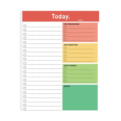 Magnetic Daily Planner Notepad 52 Sheets Tear-Off To-Do List Fridge Message Board Meal Planner Schedule Notebook for Home School