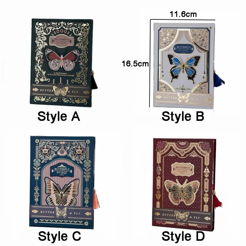 Creative Hand Ledger Gothic Butterfly Notebook Retro Stationery Diary Book Vintage Hardcover Notepad Student