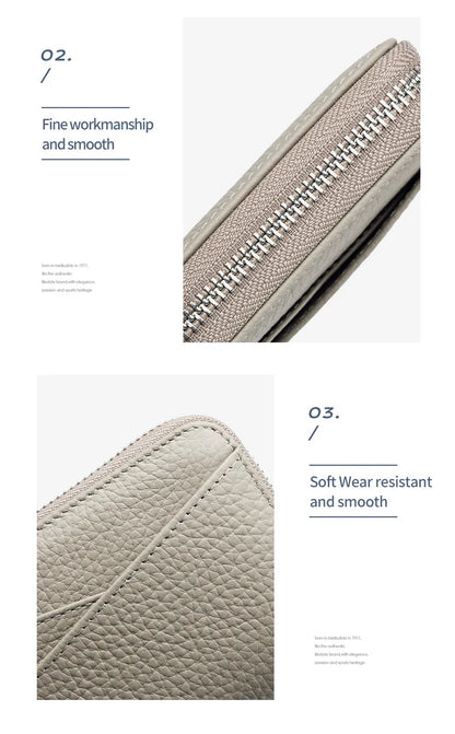 New Women Wallet Genuine Leather Card Holders Female Cowhide Wallets Fashion Small Portable Purses Cute Wallet Coin Bags Clutch