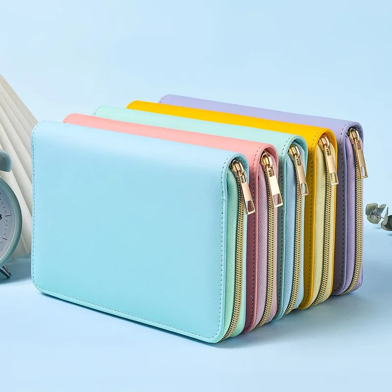 A5 Portable Zipper Notebook Cash Budget Envelope Wallet Envelopes Binder Note for Budgeting and Saving Money Only Cover