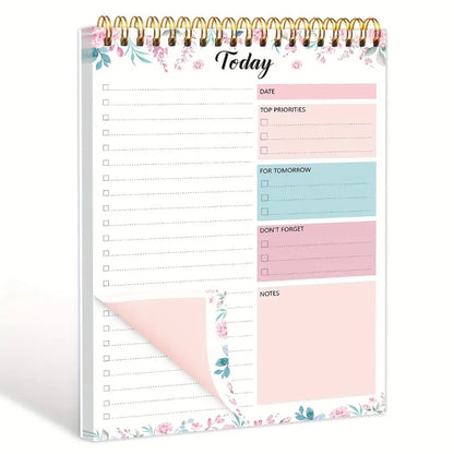 52 sheets To Do List Notepad Undated Daily Planner with Hourly Schedule for Task Management Notebook for Work