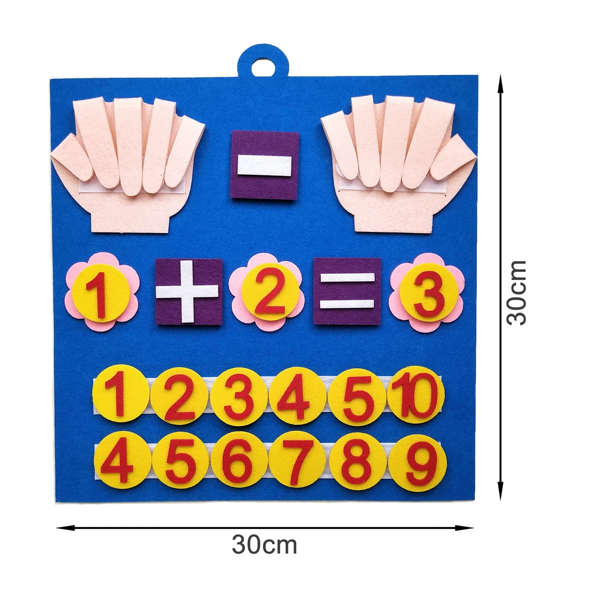 Montessori Tovddler Math Felt Board Finger Number Learning Counting Preschool Manipulatives Learning Educational Toy Travel Game