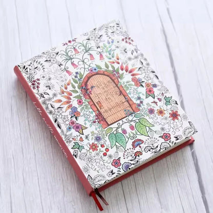 Hardcover Thick Notebook Coloring Illustrated 148 Sheets Coloring Illustrated  Beautiful Butterfly Diary Student Notepad ﻿