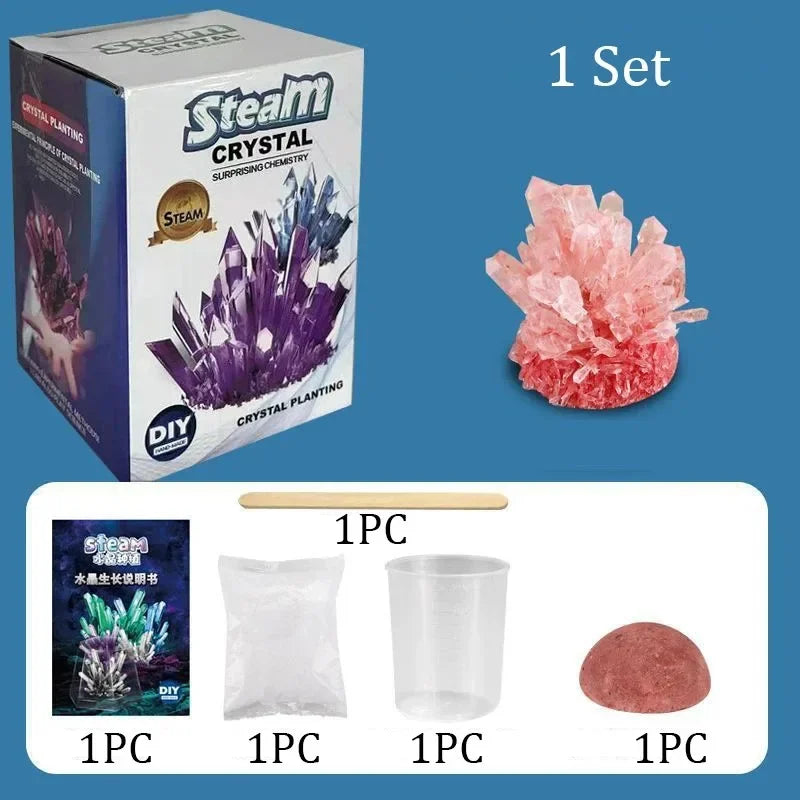 Magics Crystal Growing Kit Decoration Glass Crystal Science Experiments Puzzle And Stress Relief Kids Toy Educational Stimula