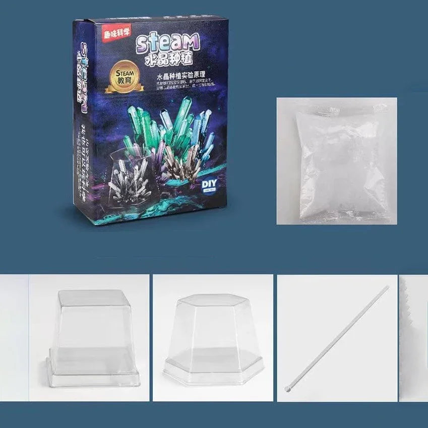 Magics Crystal Growing Kit Decoration Glass Crystal Science Experiments Puzzle And Stress Relief Kids Toy Educational Stimula