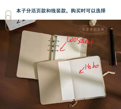 japan A6 a5 notebook stationery diary hobo style loose leaf cover japanese notebook spring limit