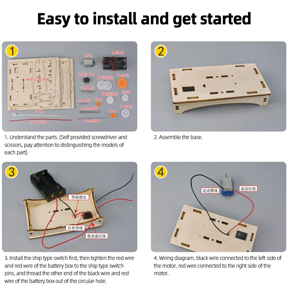 DIY Handmade Magic Window DIY Science Experiment Kit & Education Model Toy Physics Science Toys For Children Gift Toy Project