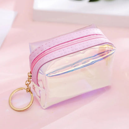 Transparent Women Coin Purse Zipper Cute Credit Card Holder Small Wallet Female Girl Lipstick Key Coin Storage Purses Pouch Bags