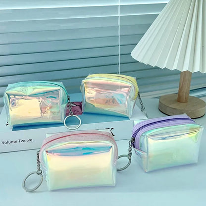 Transparent Women Coin Purse Zipper Cute Credit Card Holder Small Wallet Female Girl Lipstick Key Coin Storage Purses Pouch Bags