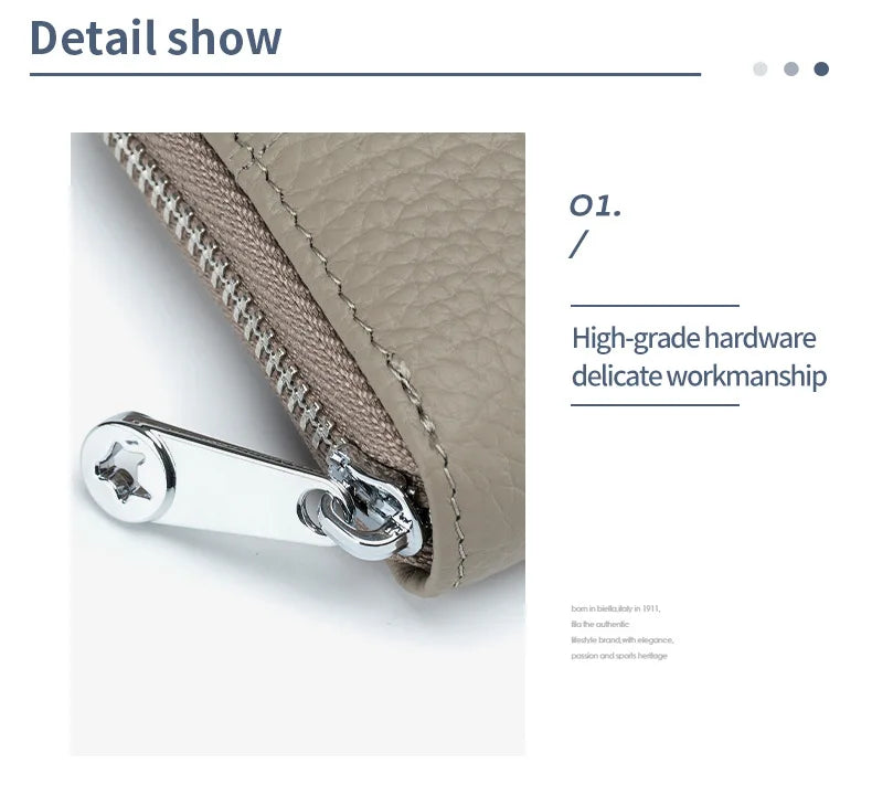 New Women Wallet Genuine Leather Card Holders Female Cowhide Wallets Fashion Small Portable Purses Cute Wallet Coin Bags Clutch
